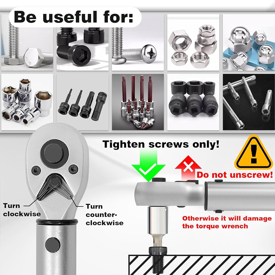 刹那0619 SuZhi 3/8 Inch Drive Torque Wrench 10-100ft.lb/13.6-135.6Nm